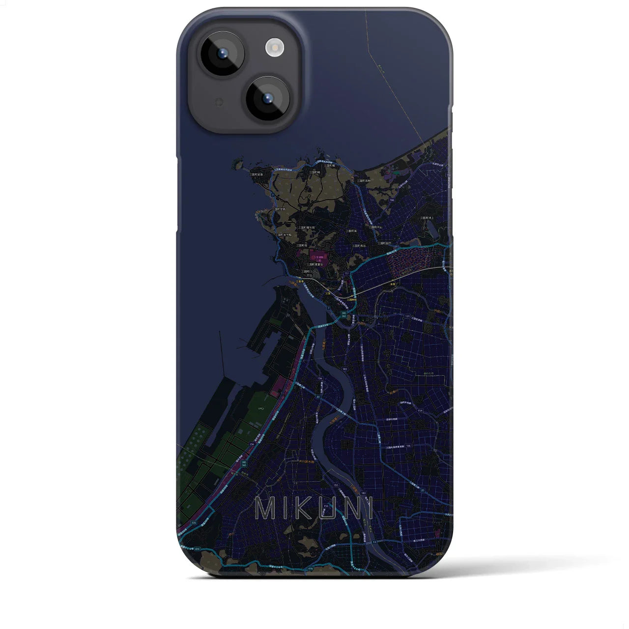 【三国(福井県)】地図柄iPhoneケース(バックカバータイプ)