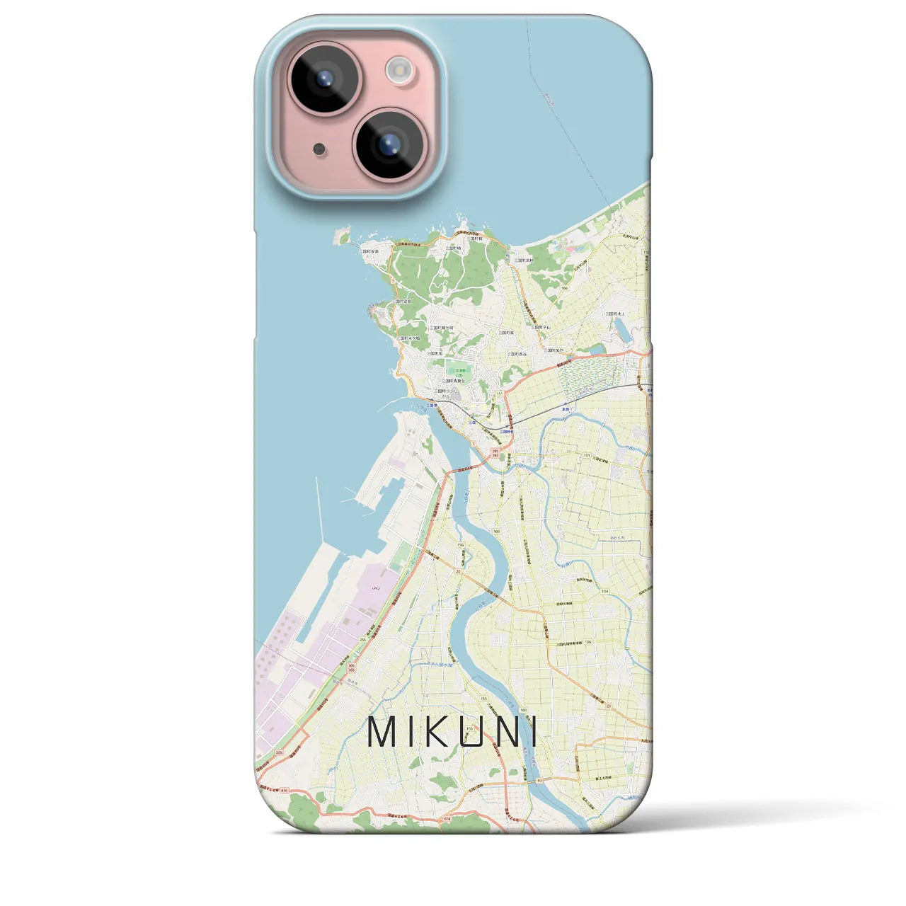 【三国(福井県)】地図柄iPhoneケース(バックカバータイプ)