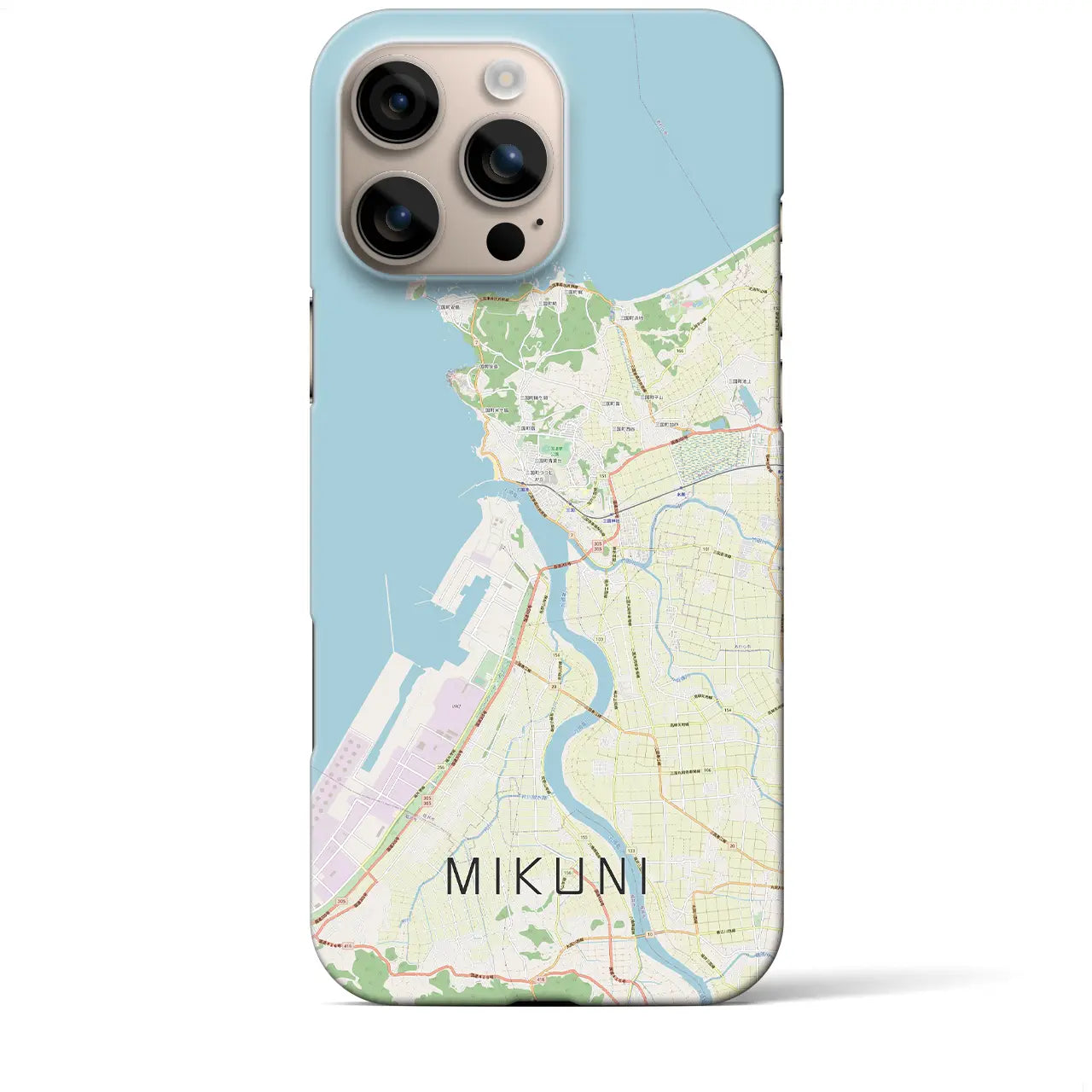 【三国(福井県)】地図柄iPhoneケース(バックカバータイプ)