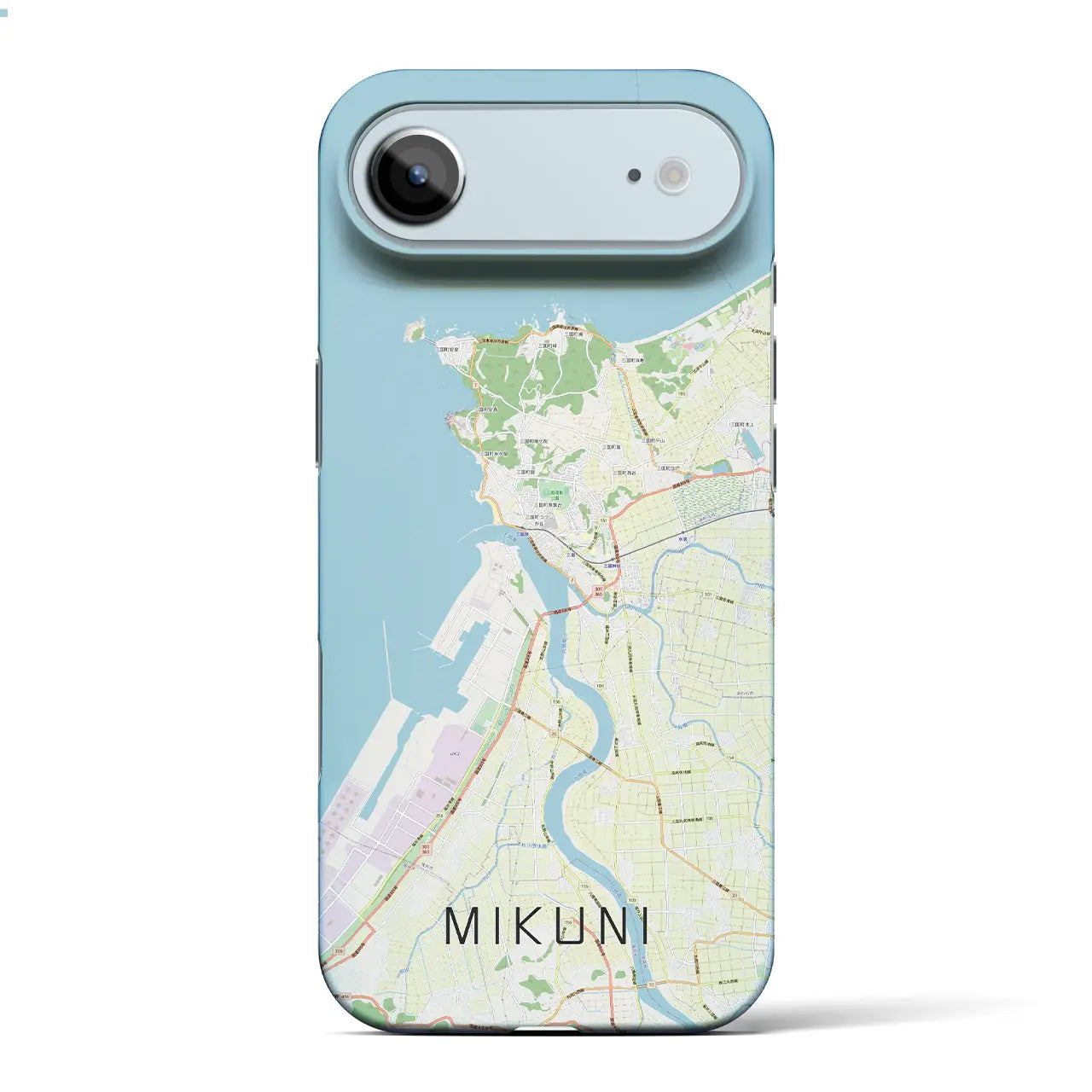 【三国(福井県)】地図柄iPhoneケース(バックカバータイプ)