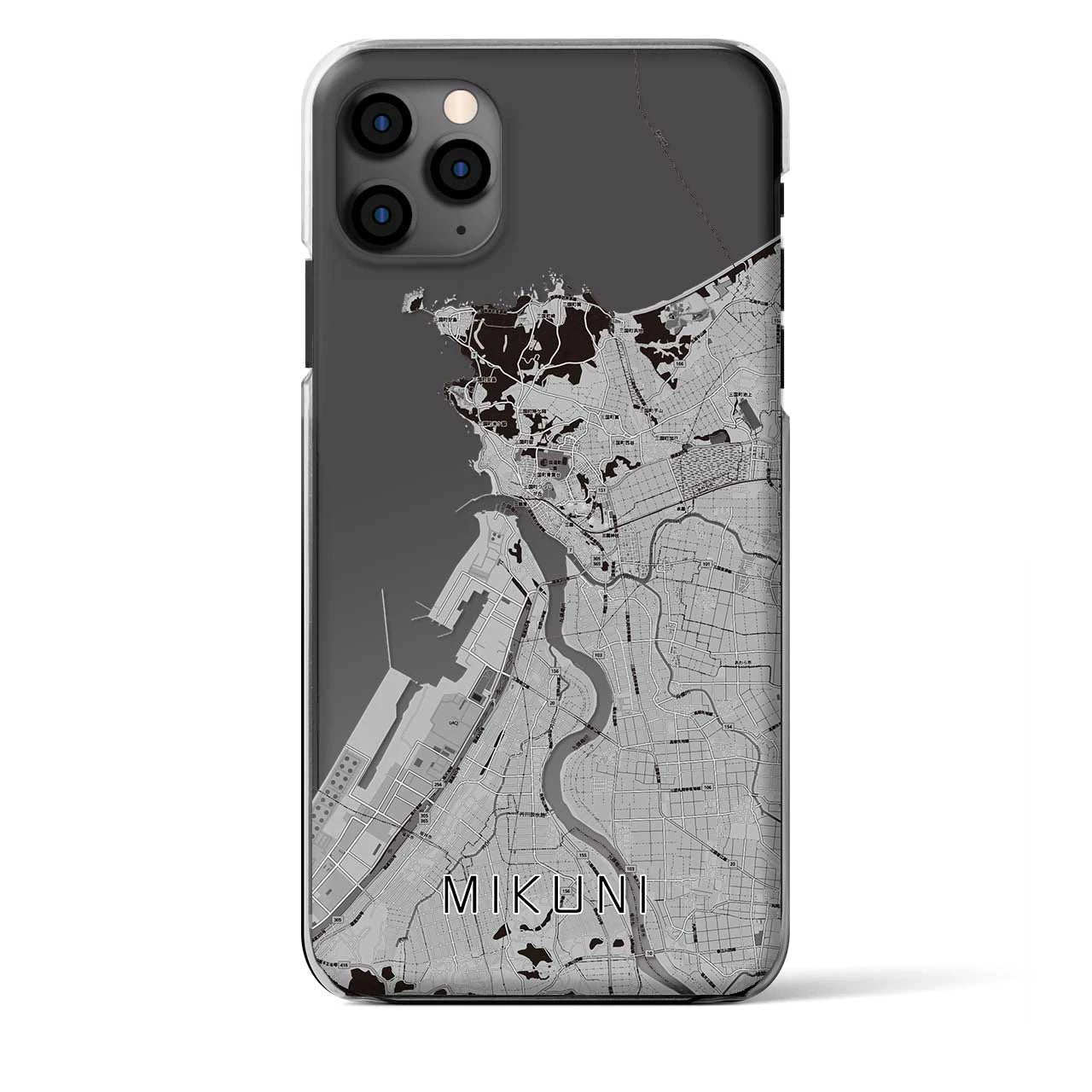 【三国(福井県)】地図柄iPhoneケース(クリアタイプ)