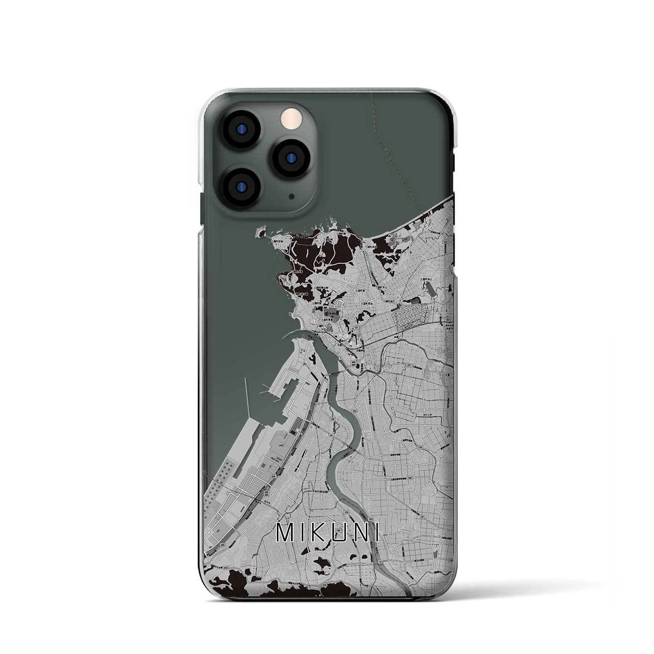 【三国(福井県)】地図柄iPhoneケース(クリアタイプ)