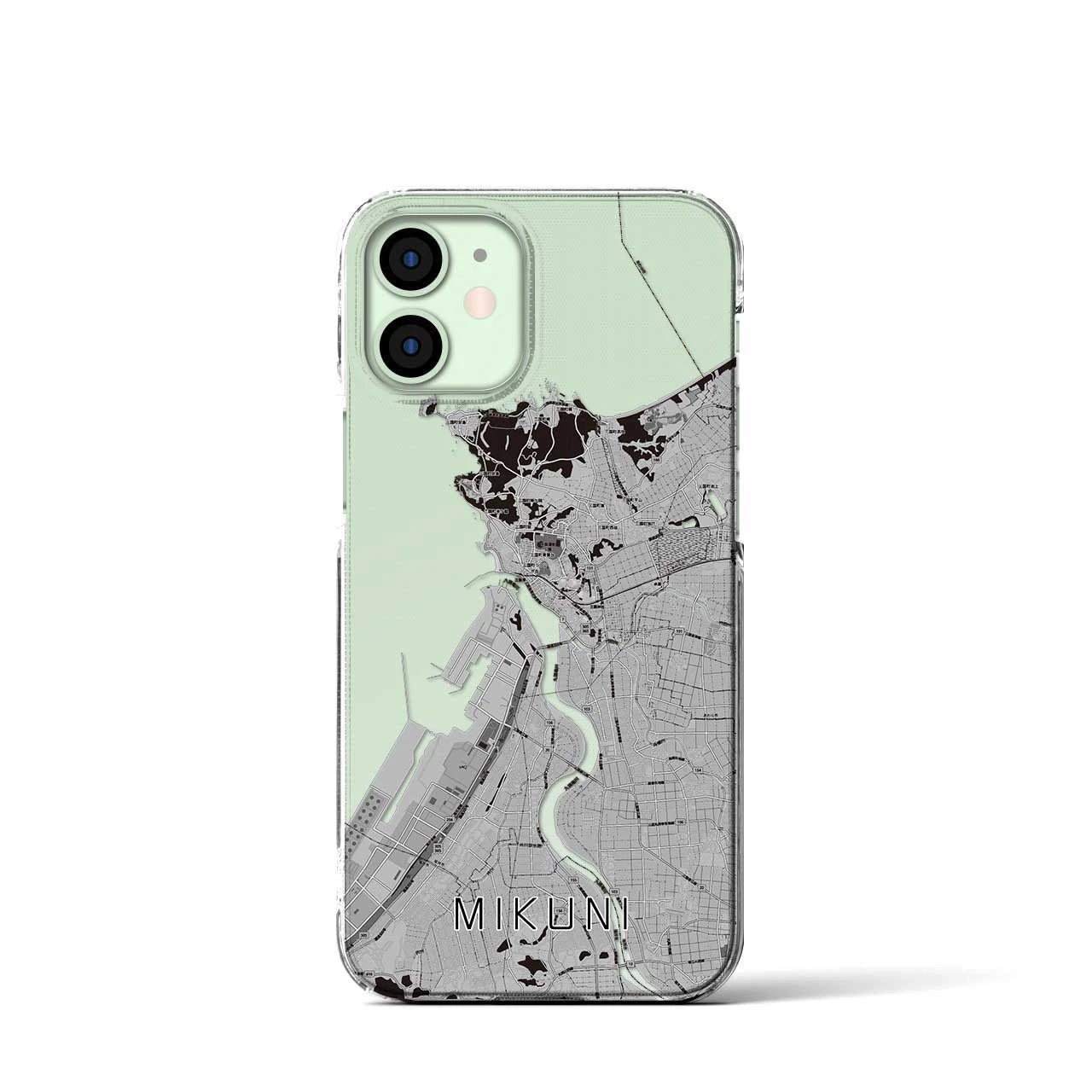 【三国(福井県)】地図柄iPhoneケース(クリアタイプ)