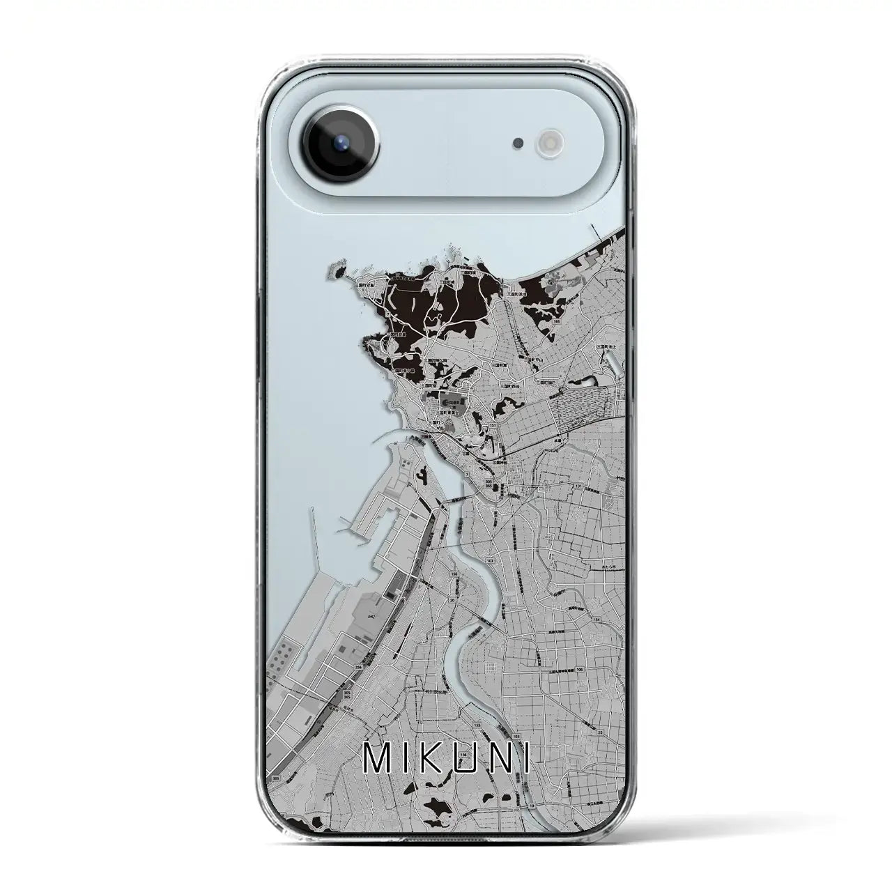 【三国(福井県)】地図柄iPhoneケース(クリアタイプ)