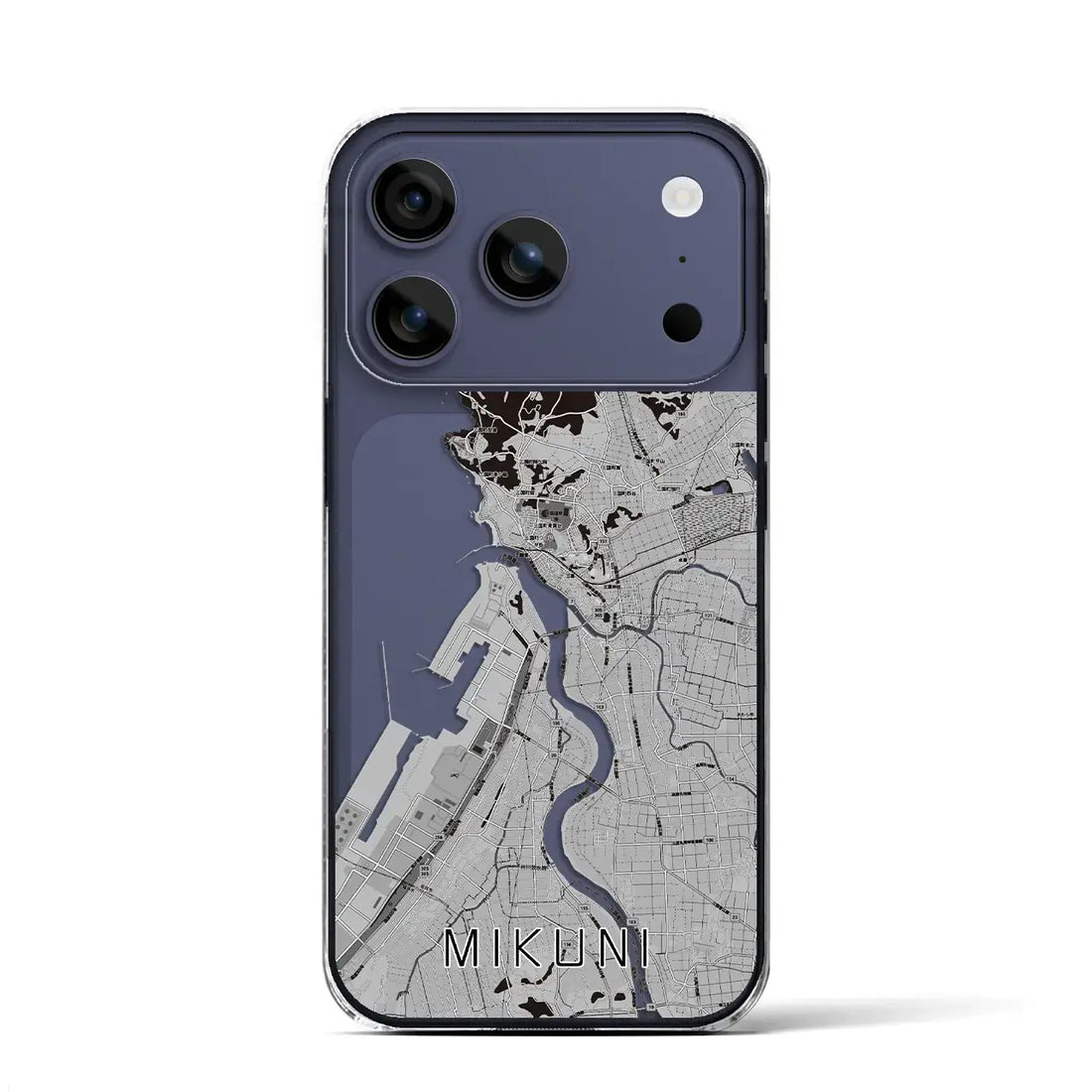 【三国(福井県)】地図柄iPhoneケース(クリアタイプ)