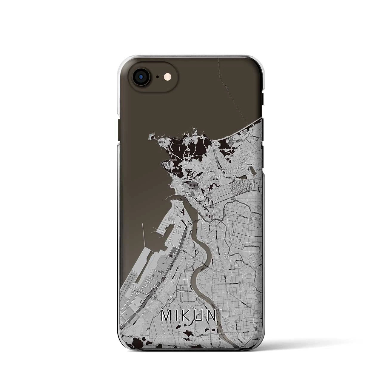 【三国(福井県)】地図柄iPhoneケース(クリアタイプ)