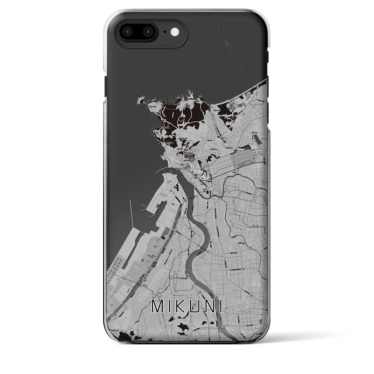 【三国(福井県)】地図柄iPhoneケース(クリアタイプ)