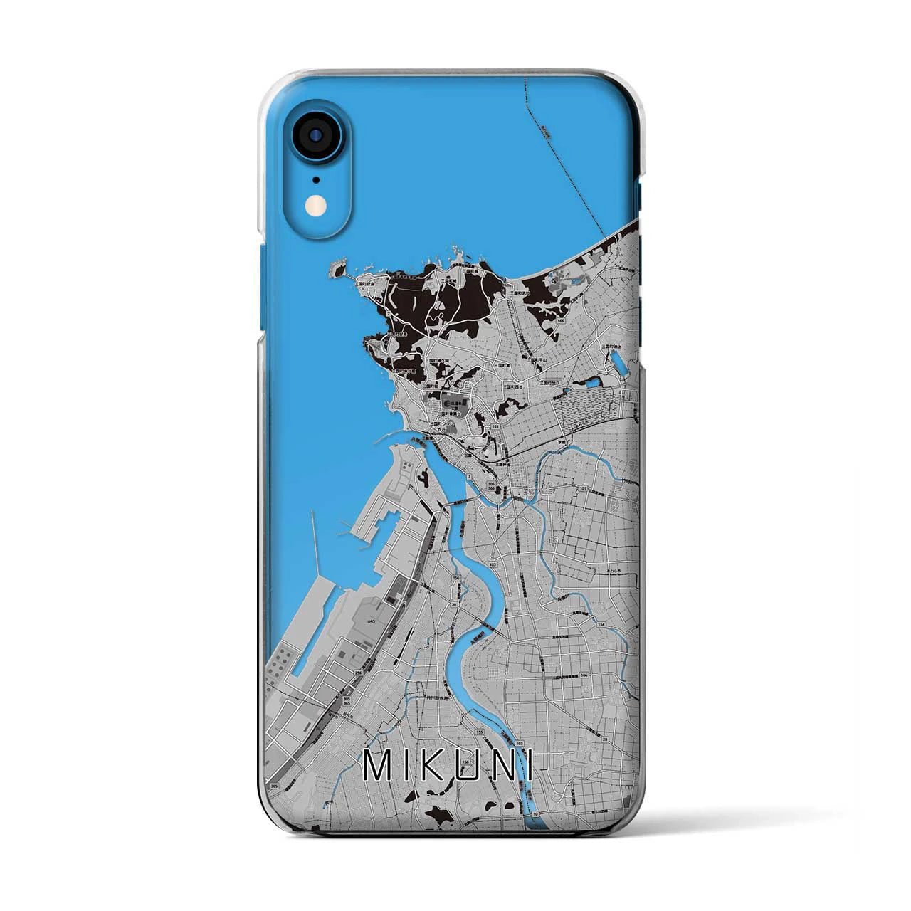 【三国(福井県)】地図柄iPhoneケース(クリアタイプ)