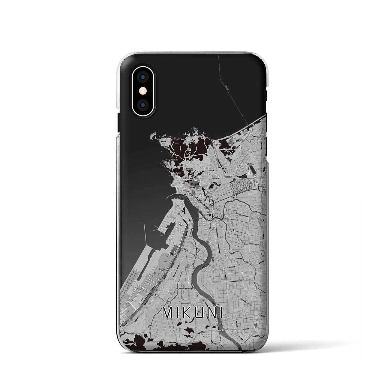 【三国(福井県)】地図柄iPhoneケース(クリアタイプ)