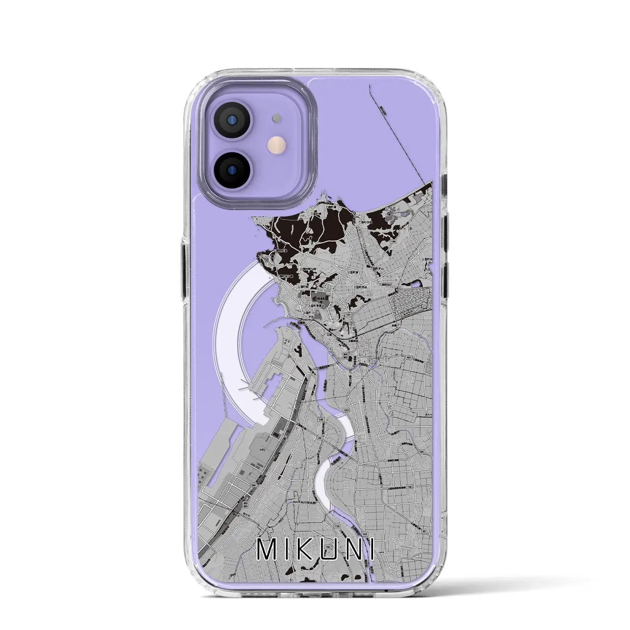 【三国(福井県)】地図柄iPhoneケース(MagSafeタイプ)