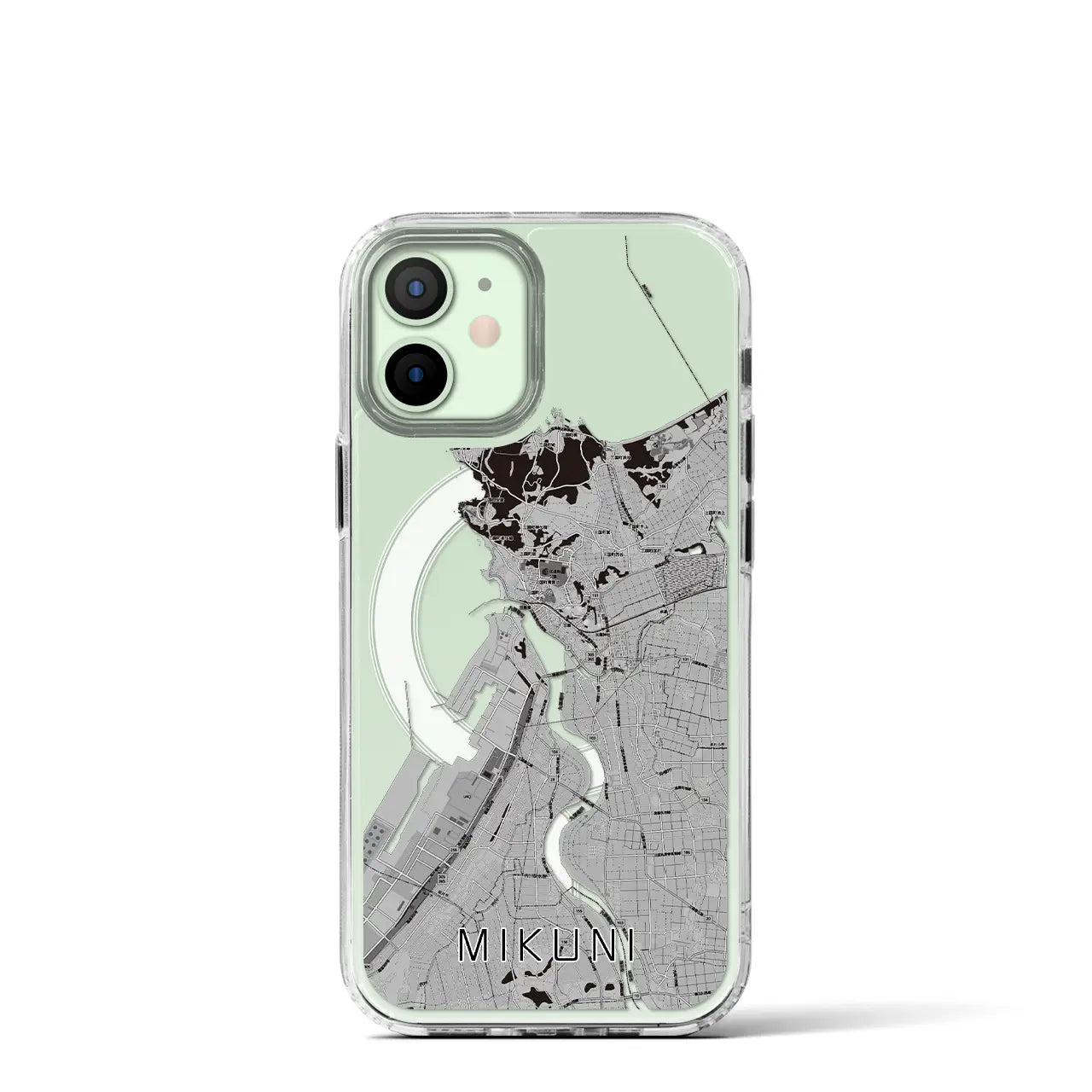 【三国(福井県)】地図柄iPhoneケース(MagSafeタイプ)