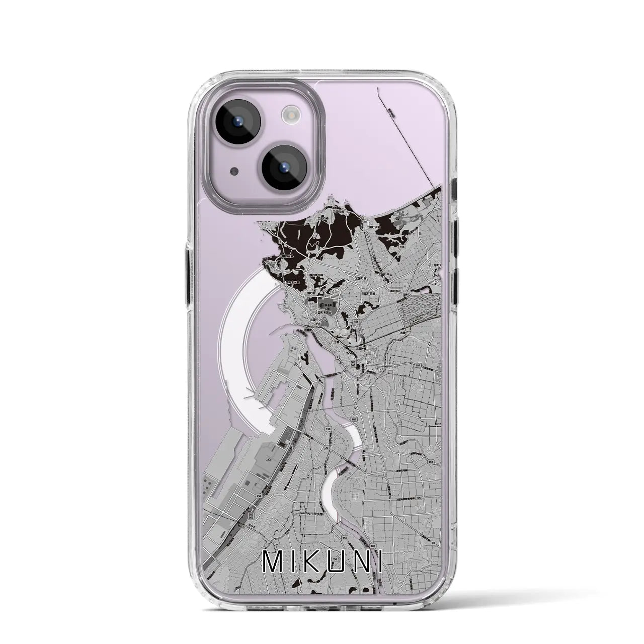【三国(福井県)】地図柄iPhoneケース(MagSafeタイプ)