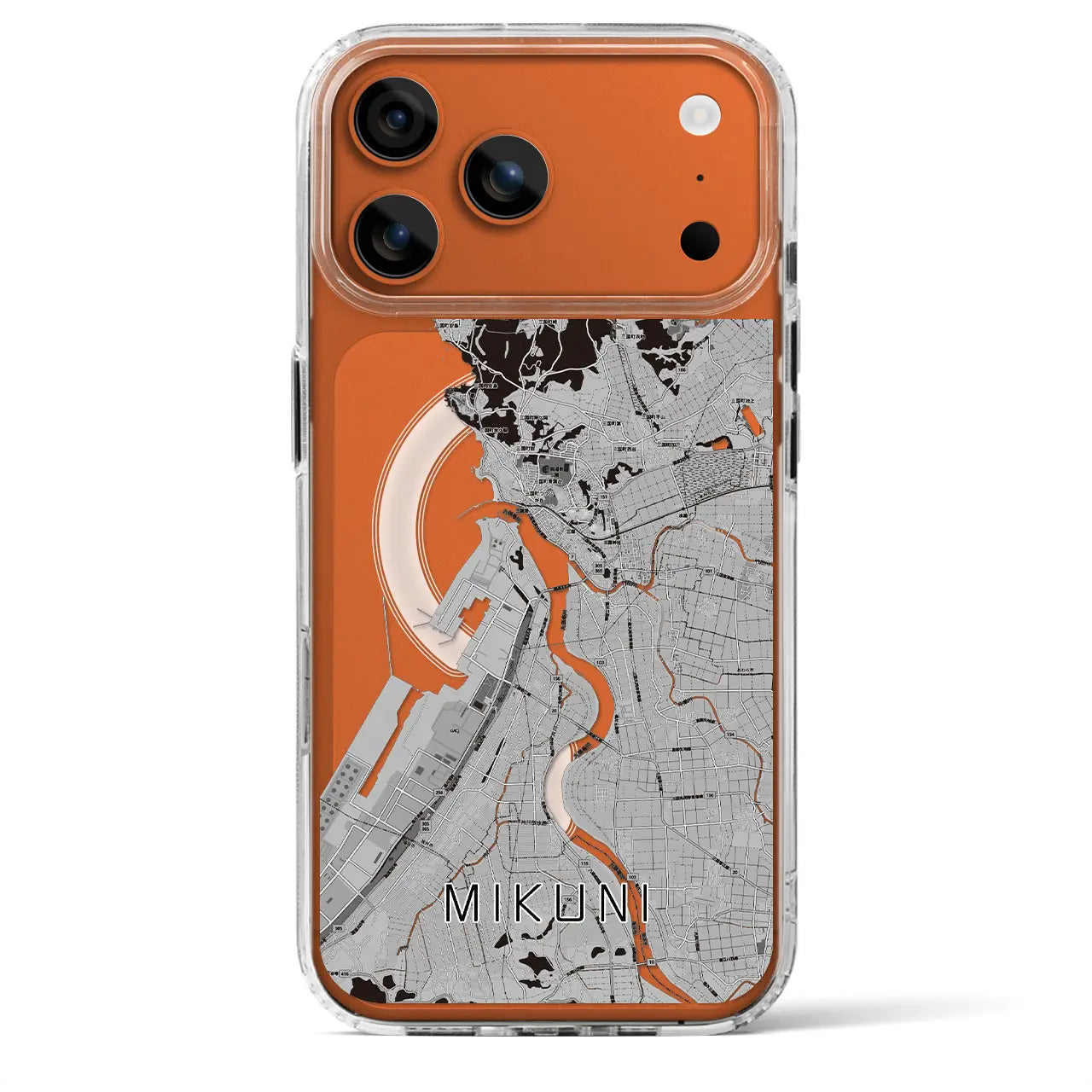 【三国(福井県)】地図柄iPhoneケース(MagSafeタイプ)