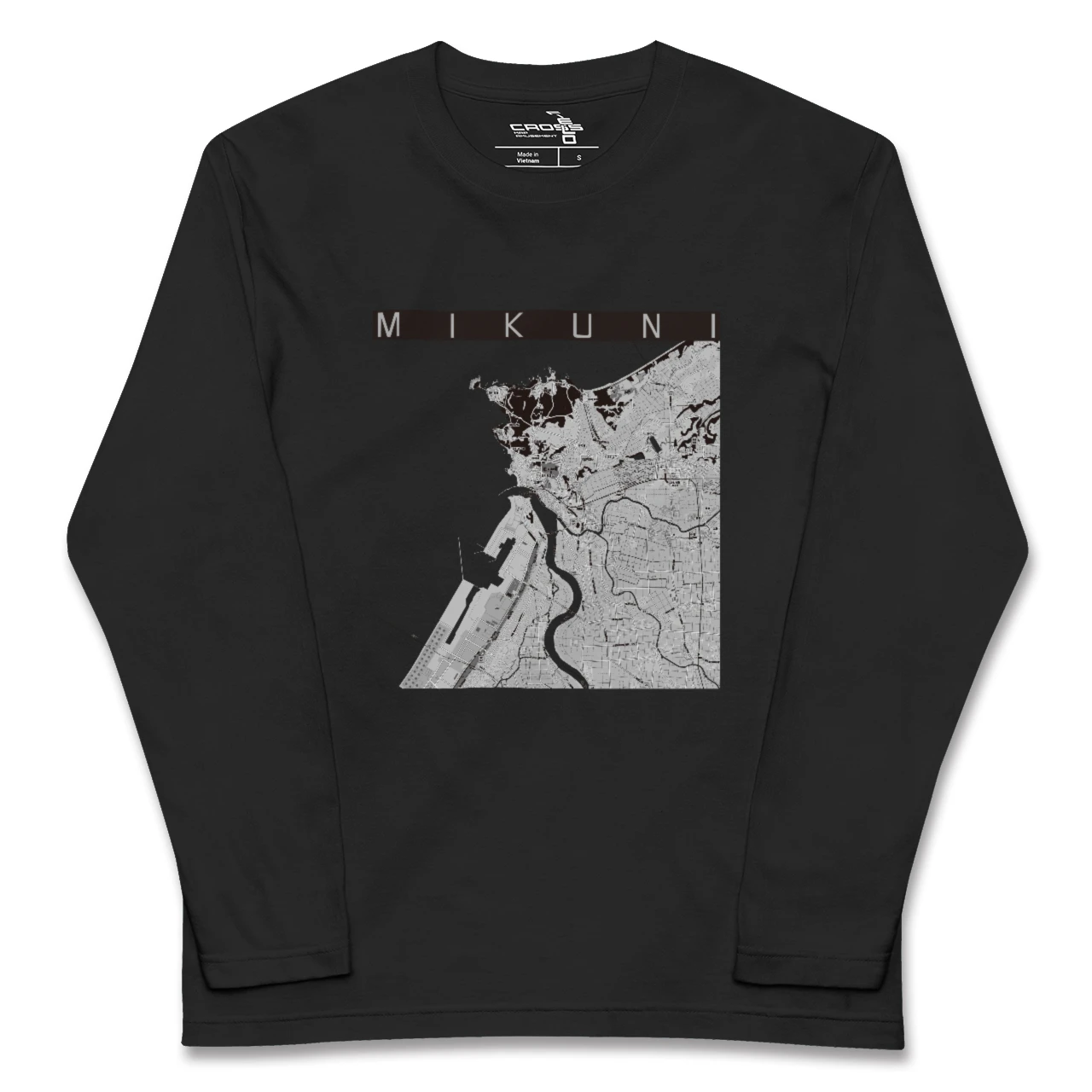 【三国(福井県)】地図柄ロングスリーブTシャツ