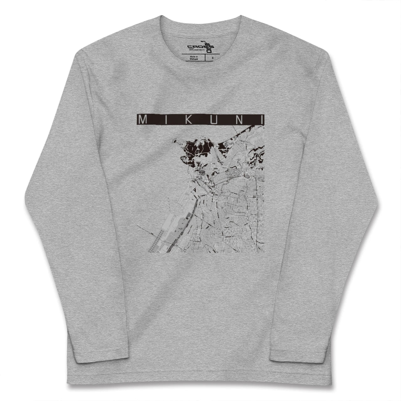 【三国(福井県)】地図柄ロングスリーブTシャツ