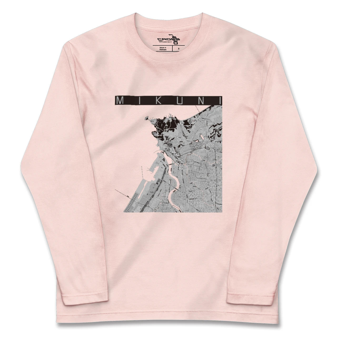 【三国(福井県)】地図柄ロングスリーブTシャツ