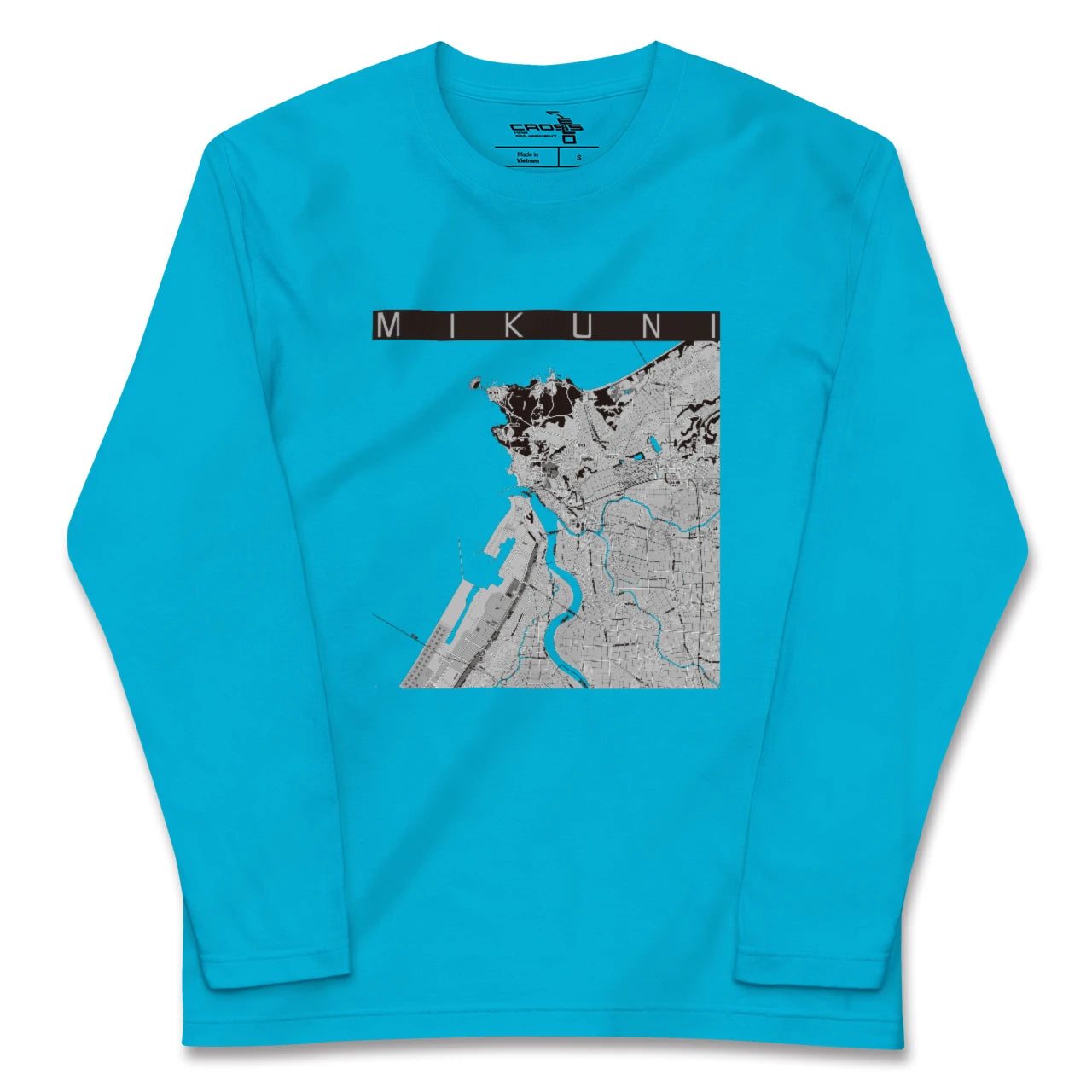 【三国(福井県)】地図柄ロングスリーブTシャツ