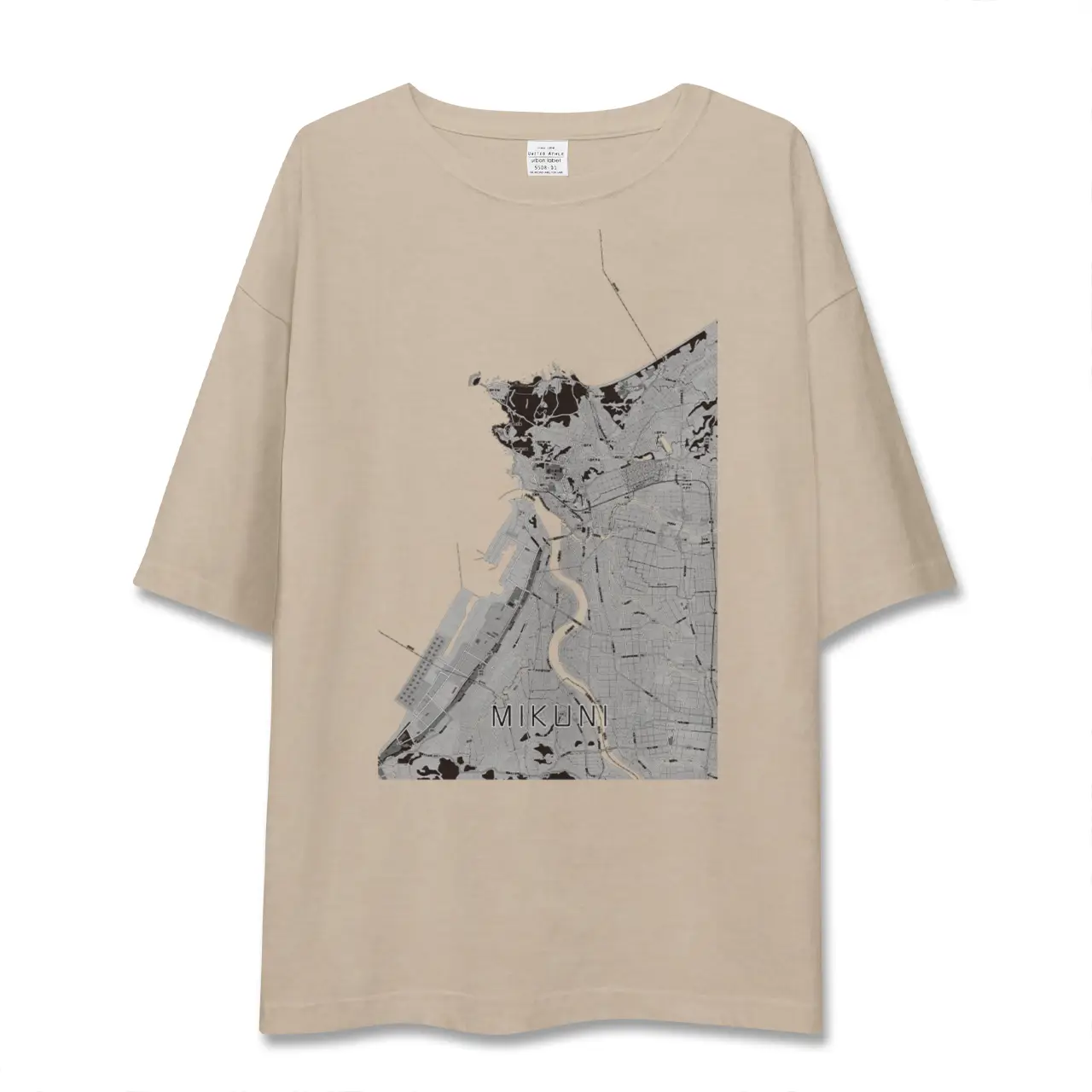 【三国(福井県)】地図柄ビッグシルエットTシャツ
