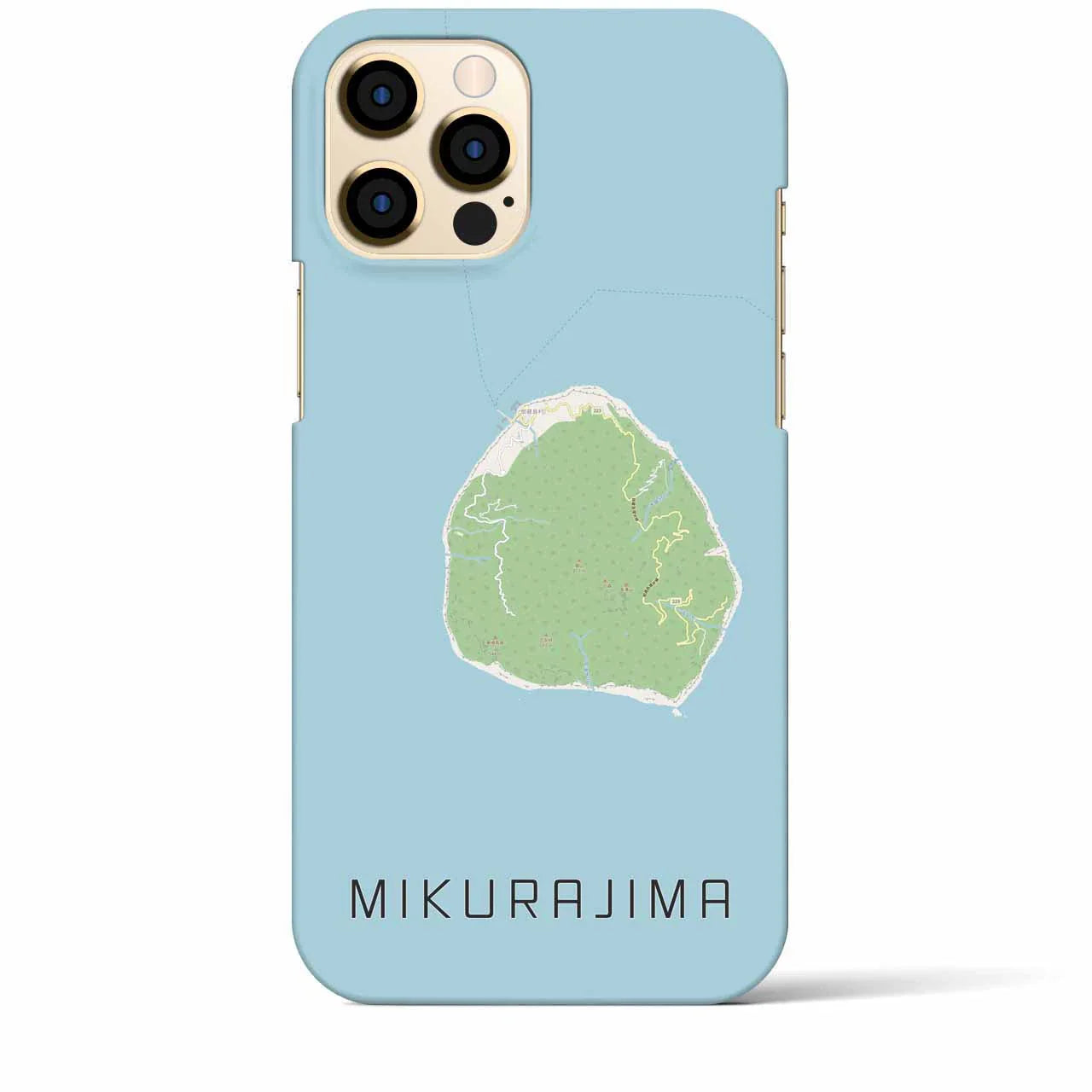 【御蔵島(東京都)】地図柄iPhoneケース(バックカバータイプ)