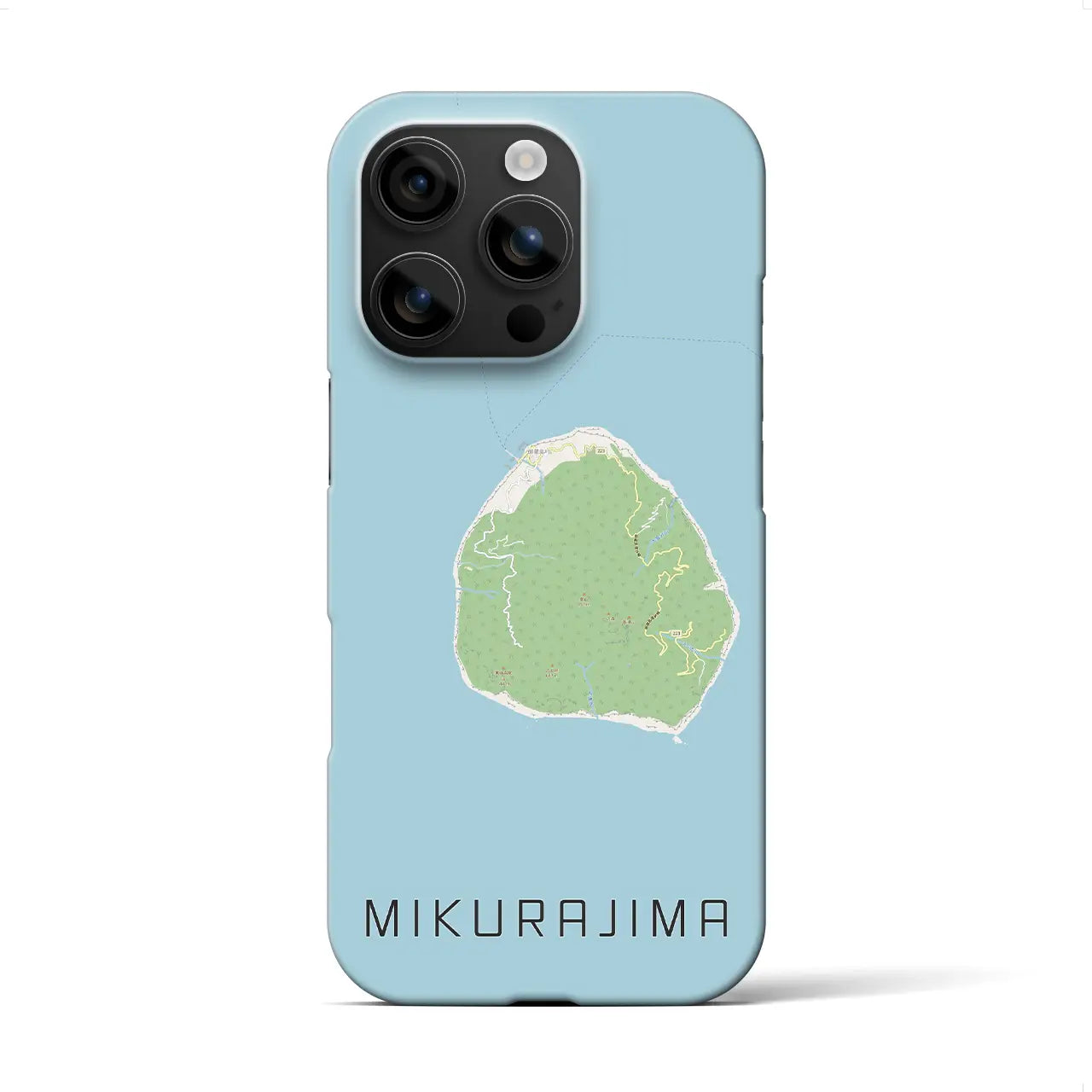 【御蔵島(東京都)】地図柄iPhoneケース(バックカバータイプ)