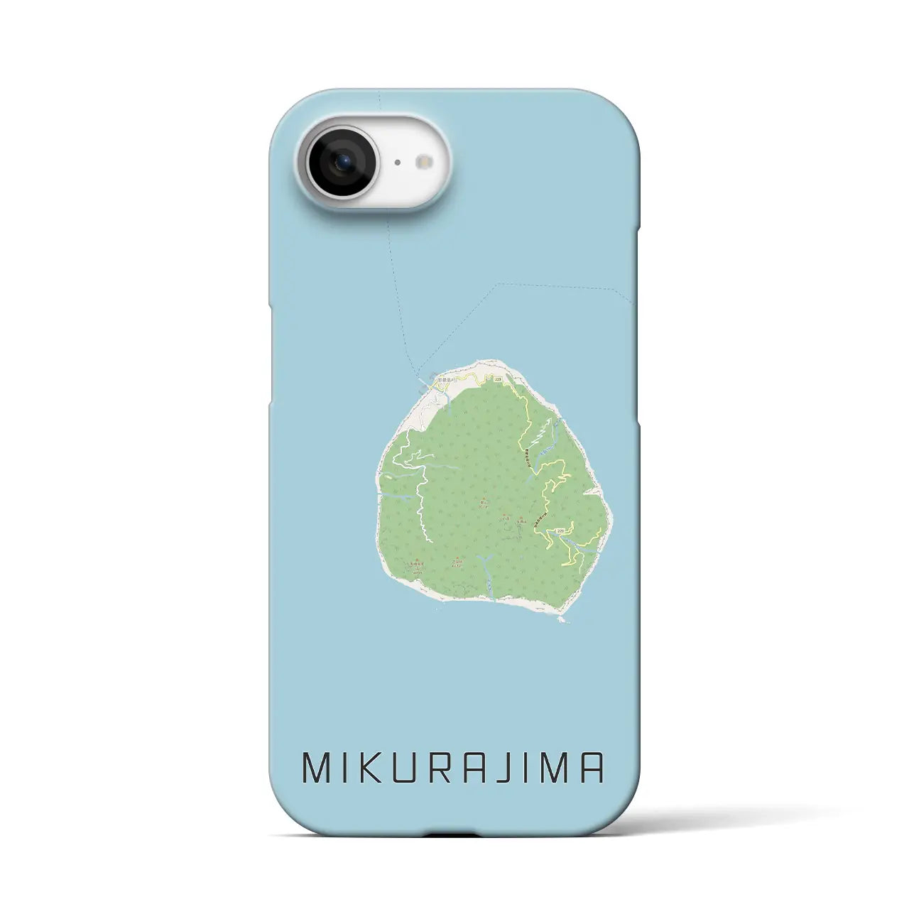 【御蔵島(東京都)】地図柄iPhoneケース(バックカバータイプ)