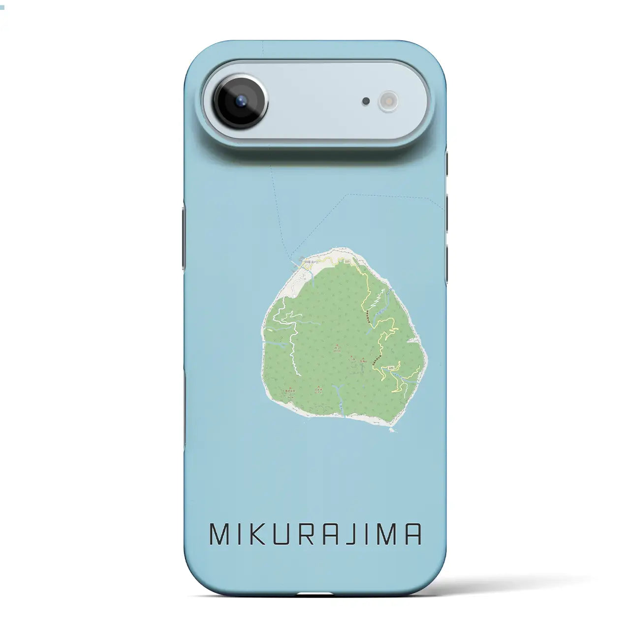 【御蔵島(東京都)】地図柄iPhoneケース(バックカバータイプ)