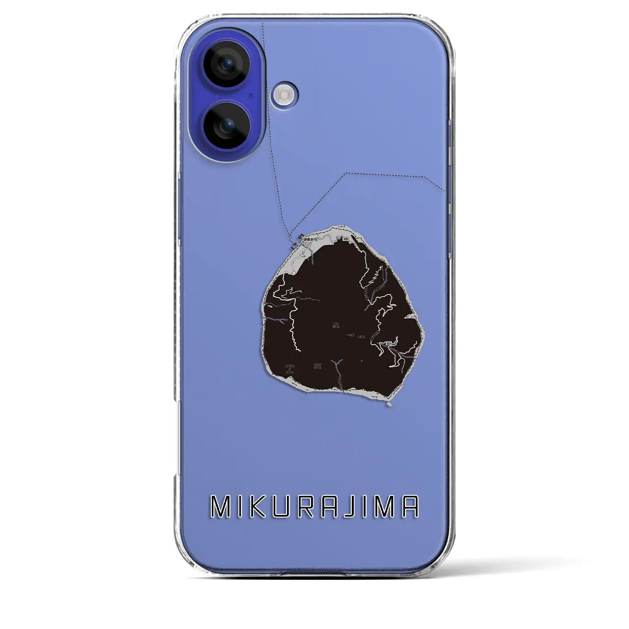 【御蔵島(東京都)】地図柄iPhoneケース(クリアタイプ)