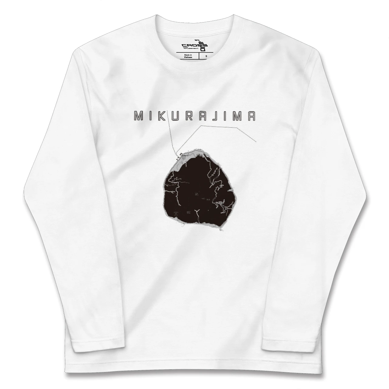 【御蔵島(東京都)】地図柄ロングスリーブTシャツ