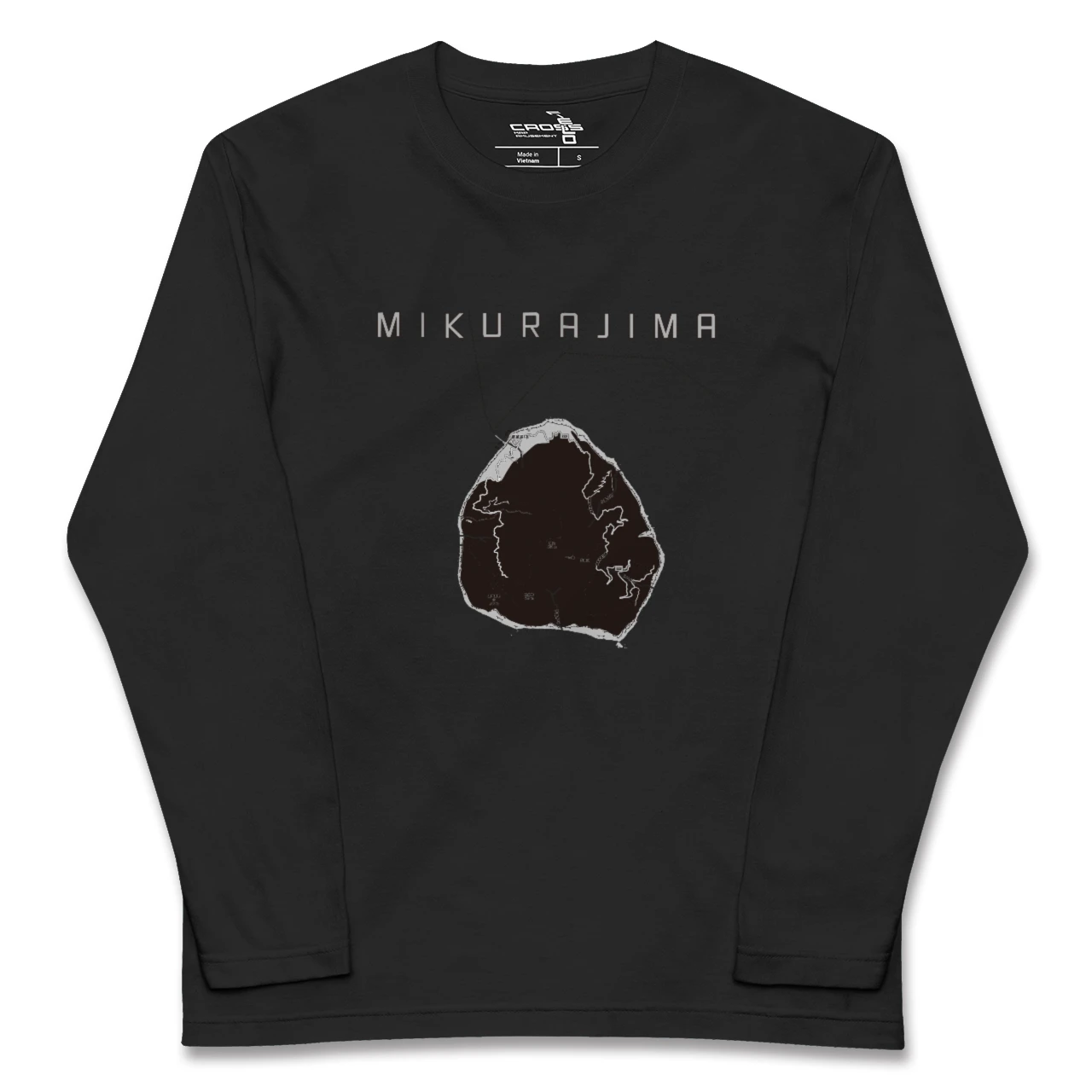 【御蔵島(東京都)】地図柄ロングスリーブTシャツ