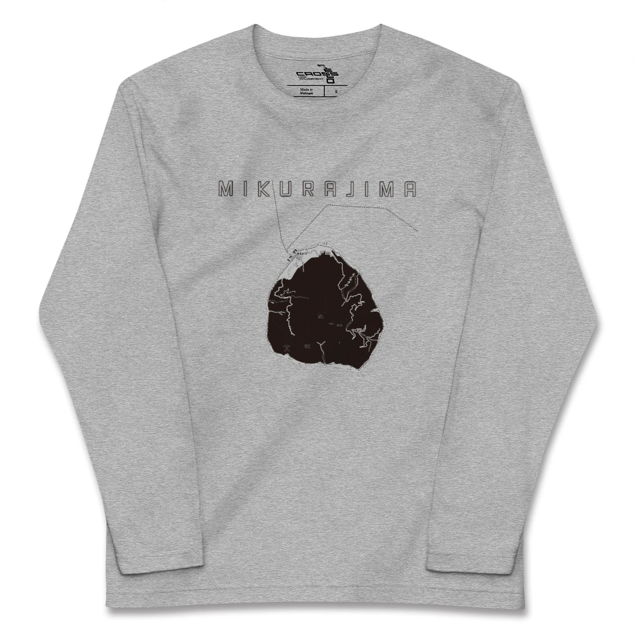 【御蔵島(東京都)】地図柄ロングスリーブTシャツ