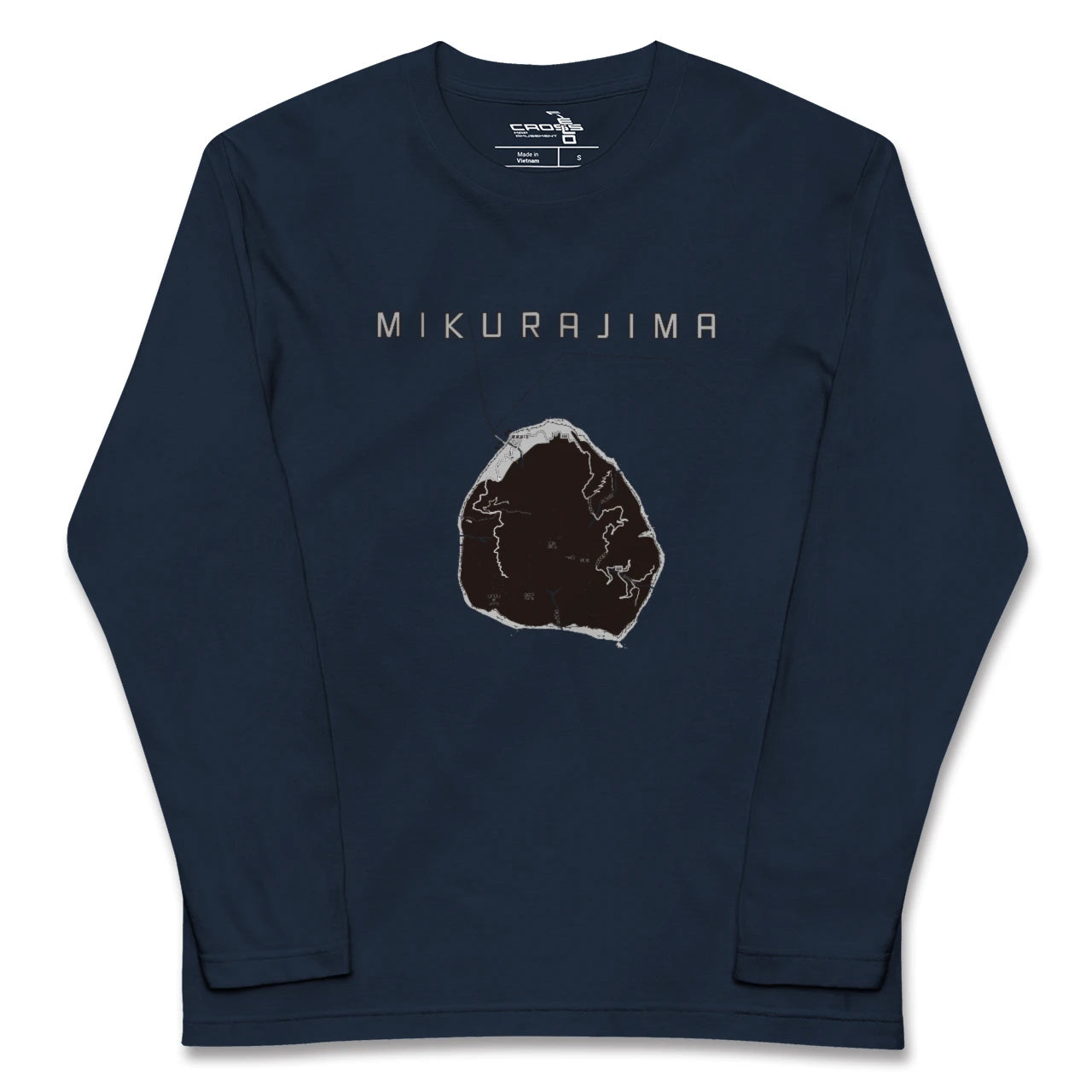 【御蔵島(東京都)】地図柄ロングスリーブTシャツ