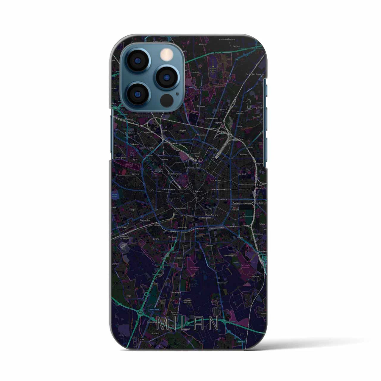 【ミラノ(イタリア)】地図柄iPhoneケース(バックカバータイプ)
