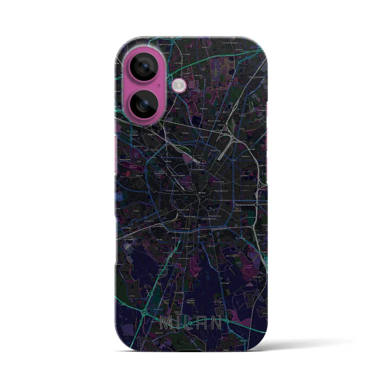 【ミラノ(イタリア)】地図柄iPhoneケース(バックカバータイプ)