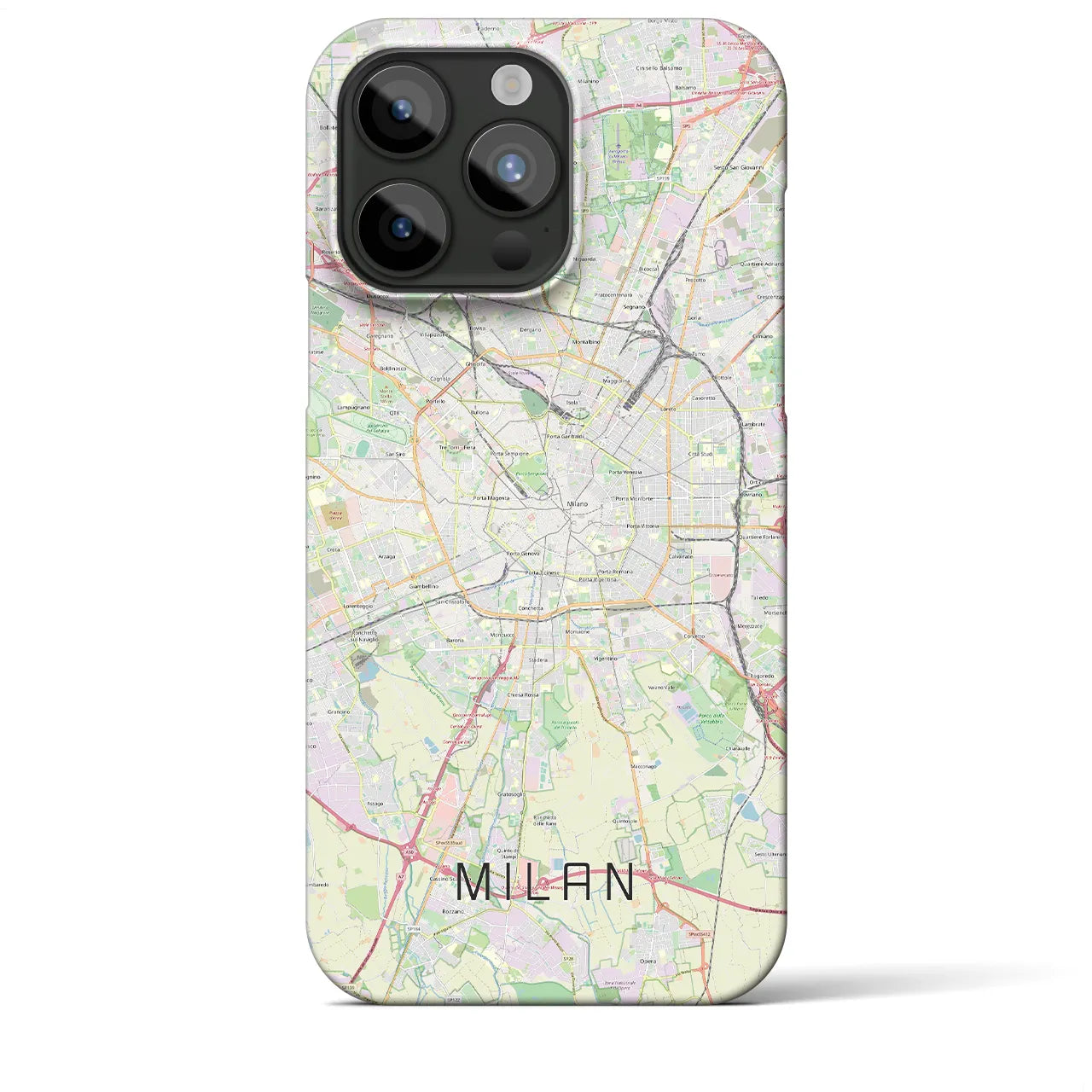 【ミラノ(イタリア)】地図柄iPhoneケース(バックカバータイプ)