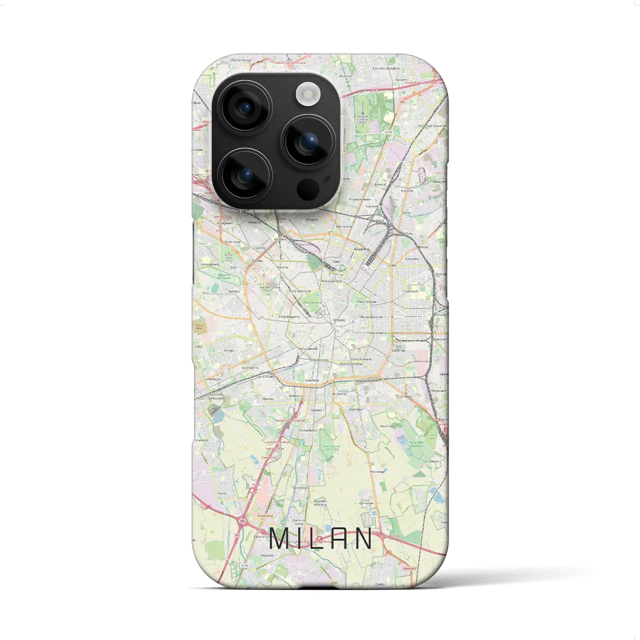 【ミラノ(イタリア)】地図柄iPhoneケース(バックカバータイプ)