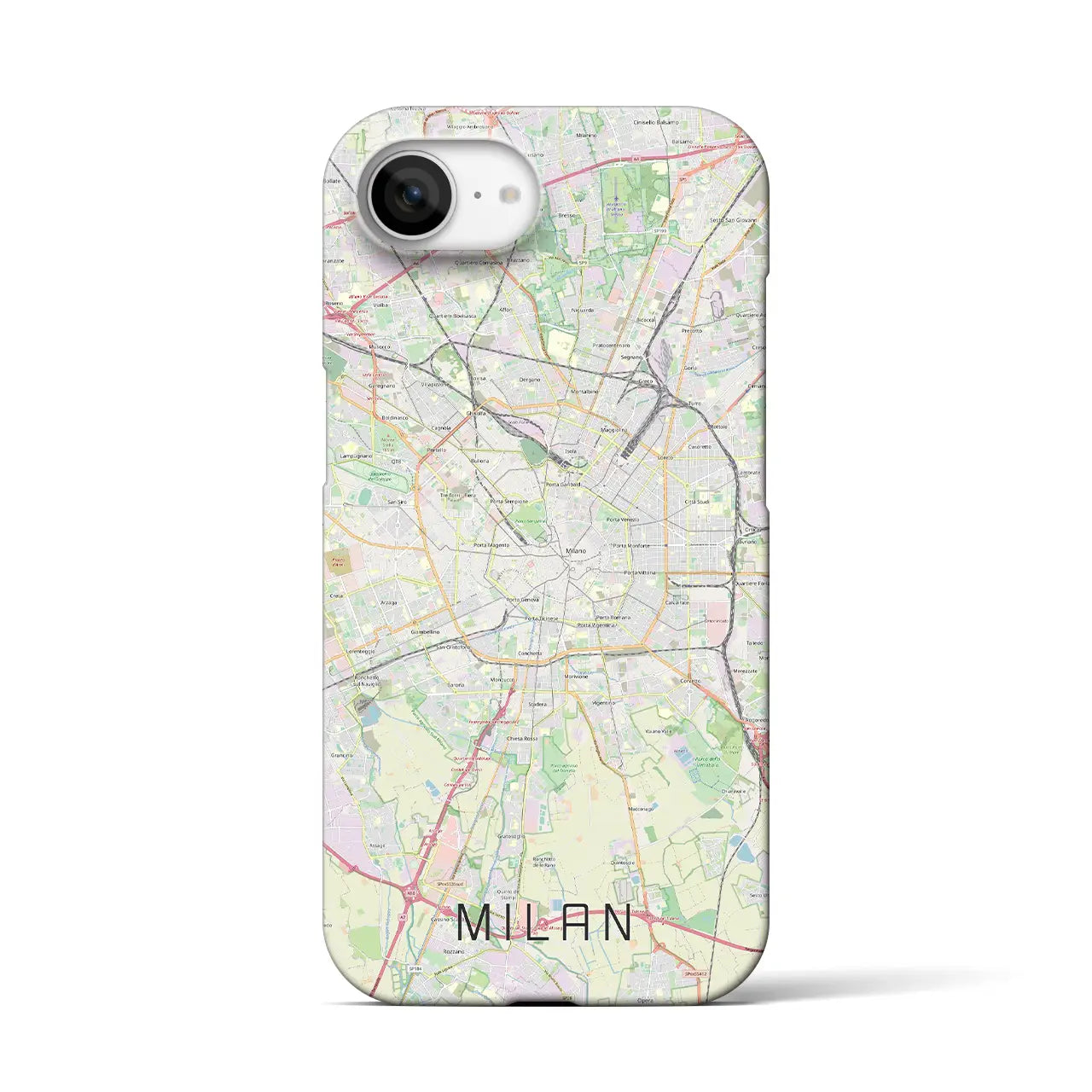 【ミラノ(イタリア)】地図柄iPhoneケース(バックカバータイプ)