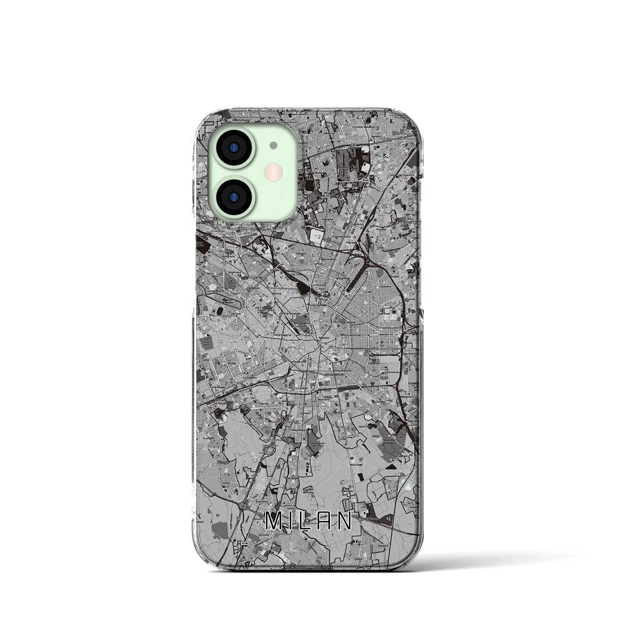 【ミラノ(イタリア)】地図柄iPhoneケース(クリアタイプ)
