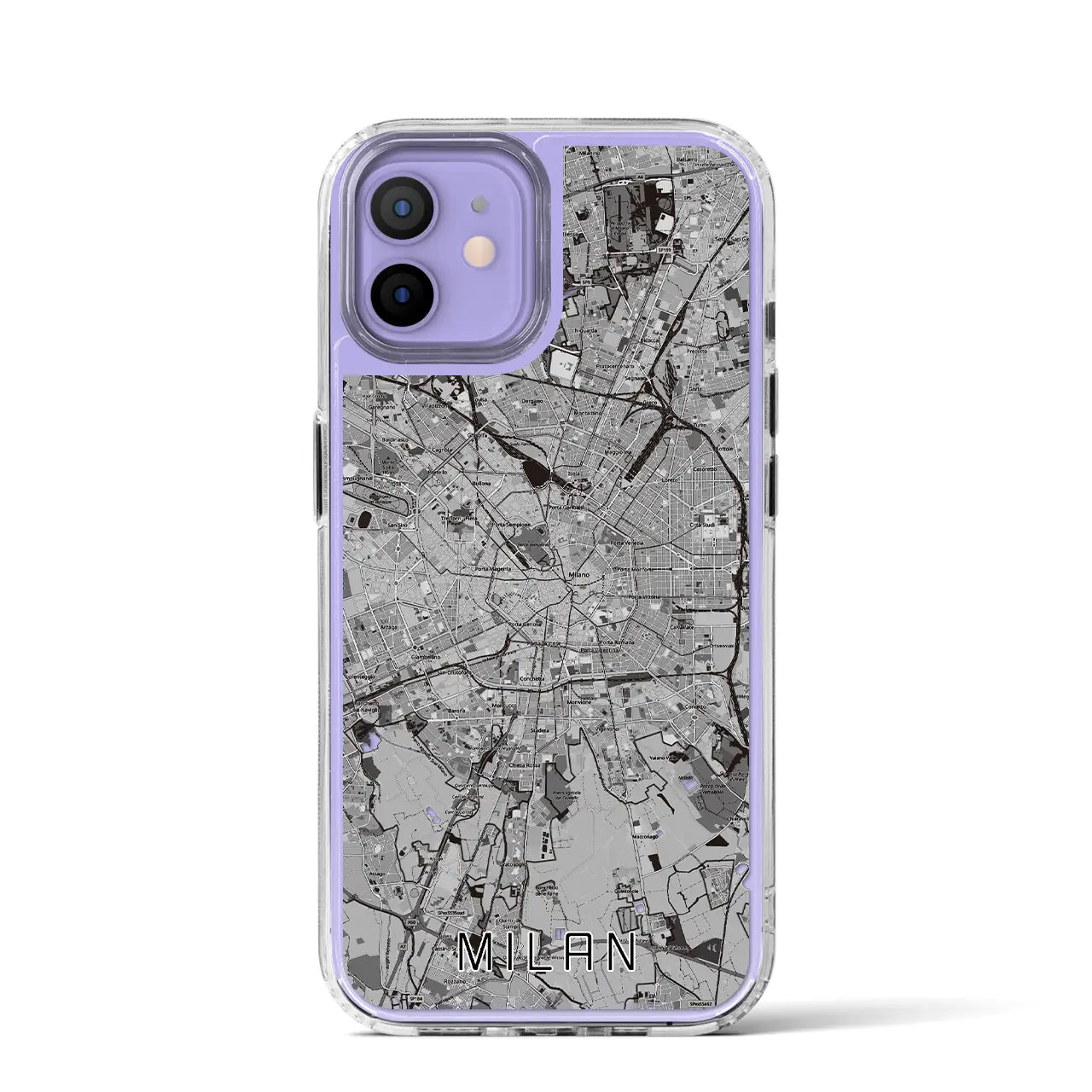 【ミラノ(イタリア)】地図柄iPhoneケース(MagSafeタイプ)