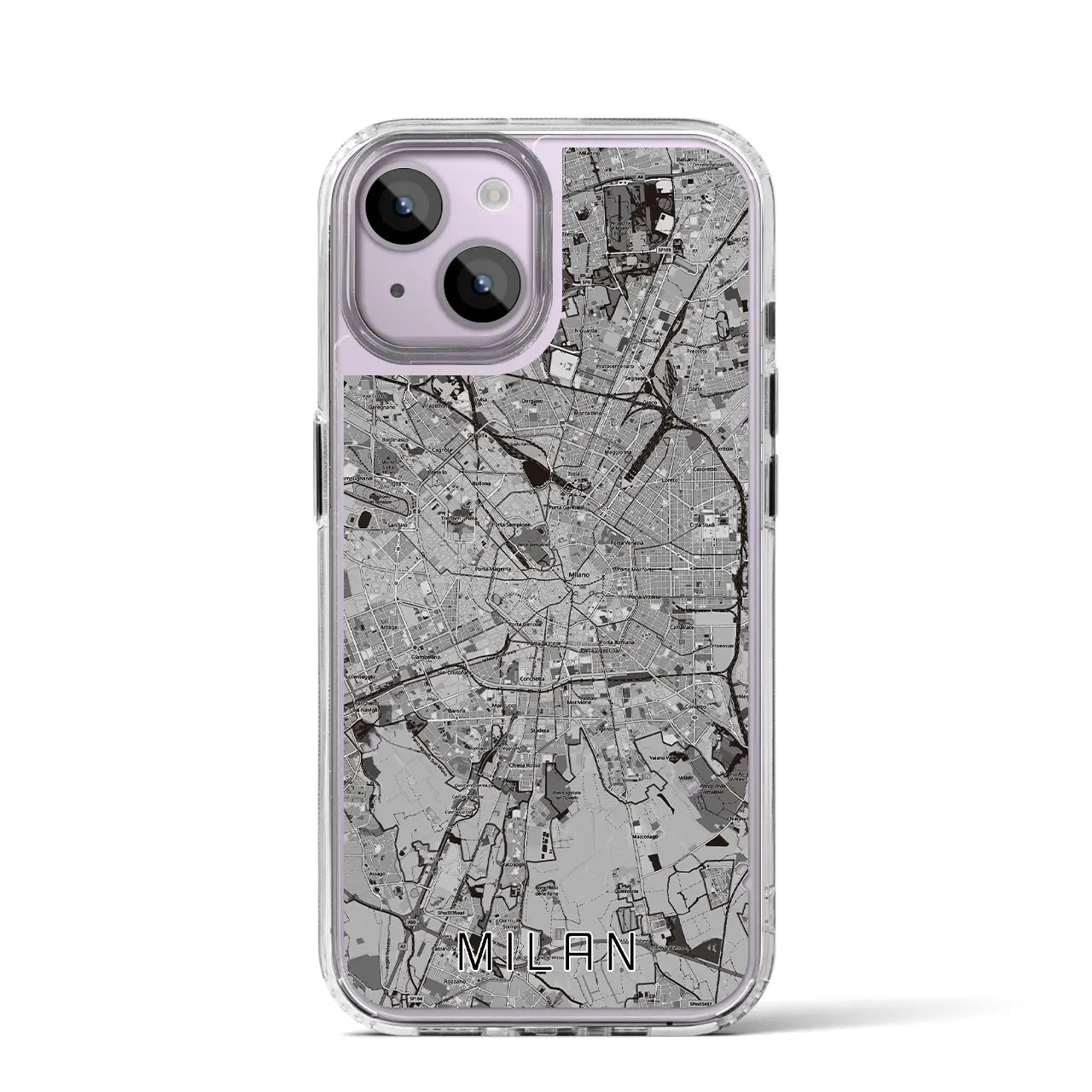 【ミラノ(イタリア)】地図柄iPhoneケース(MagSafeタイプ)