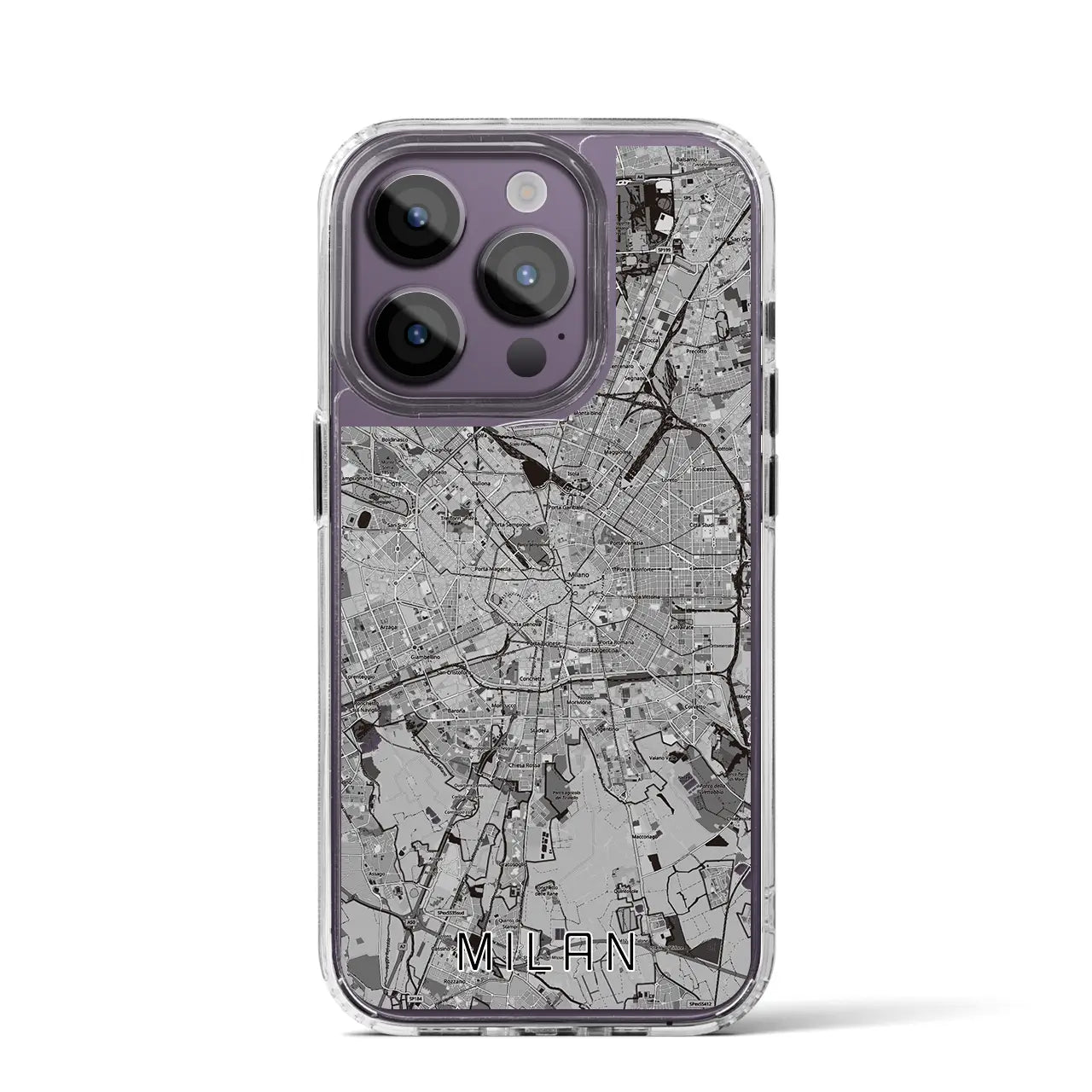 【ミラノ(イタリア)】地図柄iPhoneケース(MagSafeタイプ)