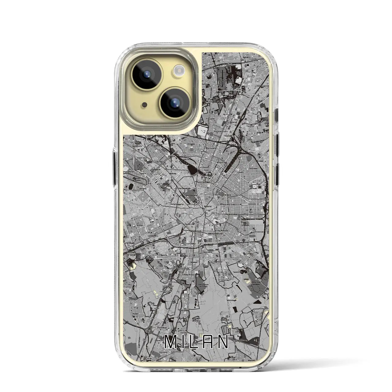 【ミラノ(イタリア)】地図柄iPhoneケース(MagSafeタイプ)