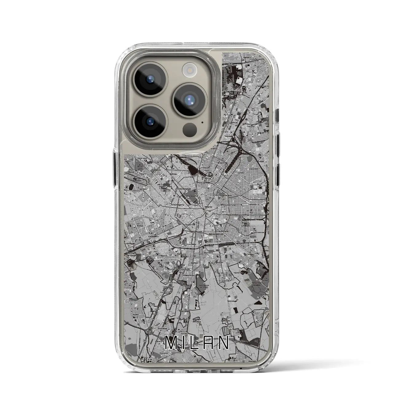 【ミラノ(イタリア)】地図柄iPhoneケース(MagSafeタイプ)