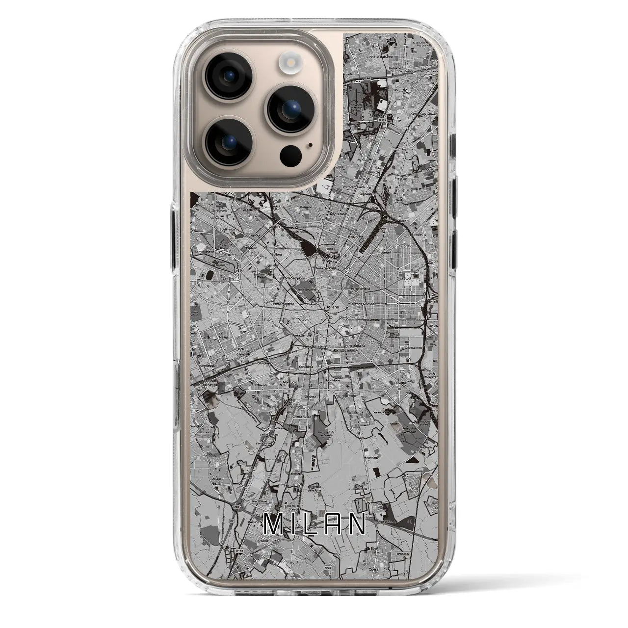 【ミラノ(イタリア)】地図柄iPhoneケース(MagSafeタイプ)