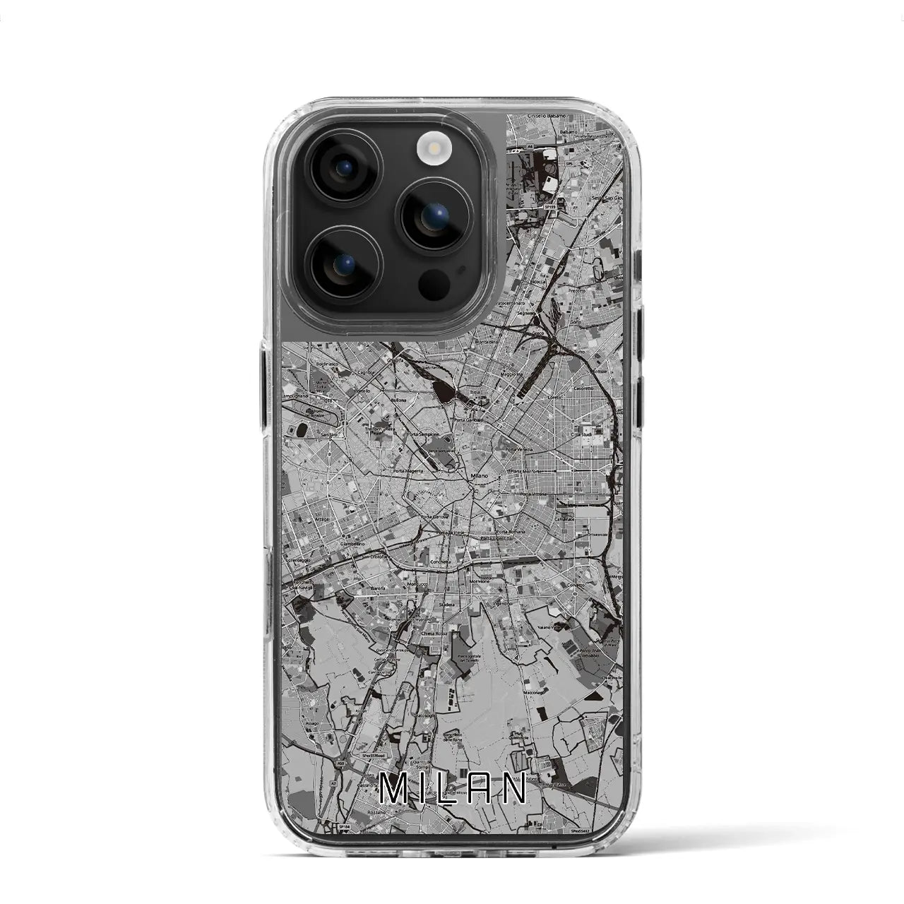 【ミラノ(イタリア)】地図柄iPhoneケース(MagSafeタイプ)