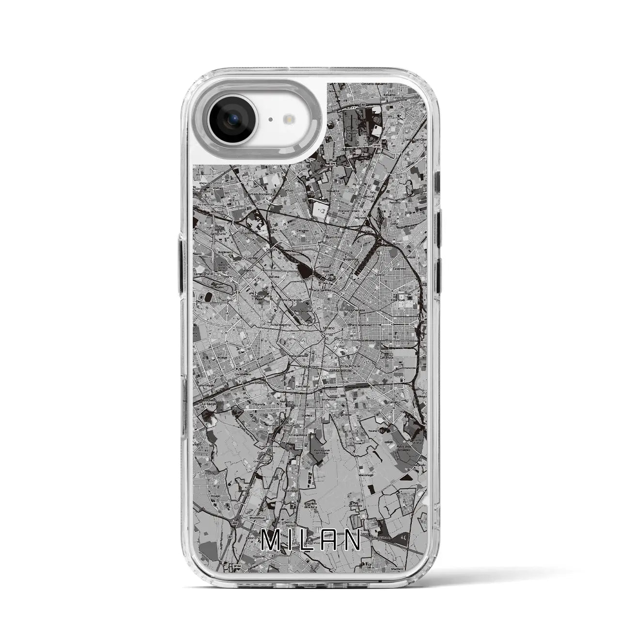 【ミラノ(イタリア)】地図柄iPhoneケース(MagSafeタイプ)