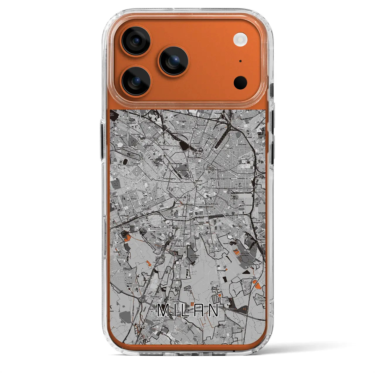 【ミラノ(イタリア)】地図柄iPhoneケース(MagSafeタイプ)