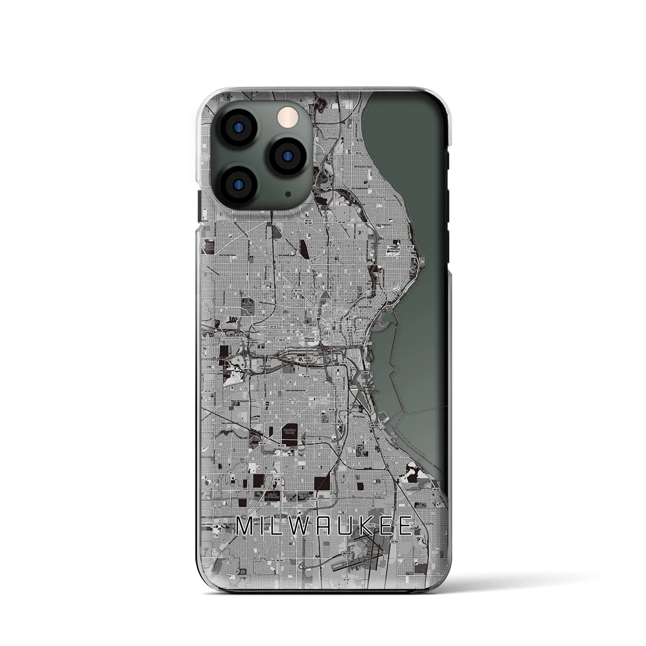 【ミルウォーキー(アメリカ)】地図柄iPhoneケース(クリアタイプ)