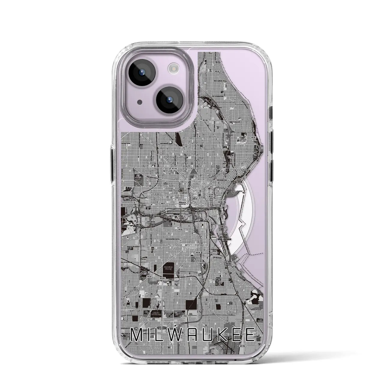 【ミルウォーキー(アメリカ)】地図柄iPhoneケース(MagSafeタイプ)