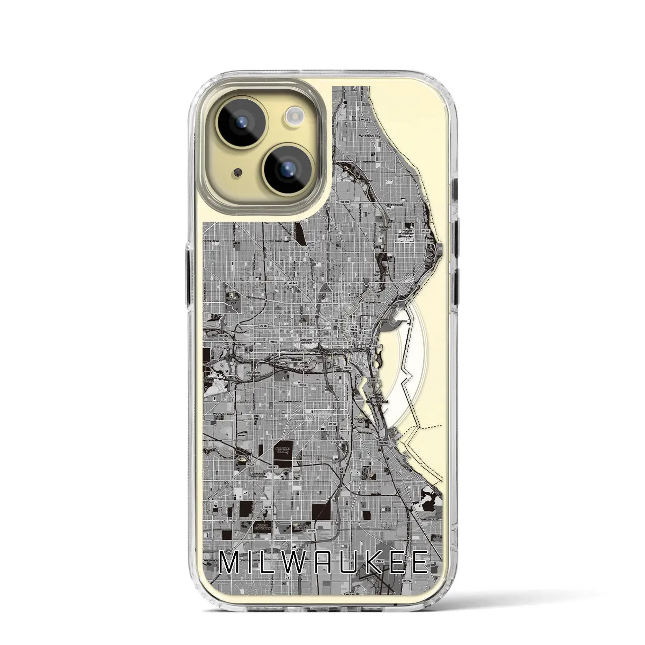 【ミルウォーキー(アメリカ)】地図柄iPhoneケース(MagSafeタイプ)