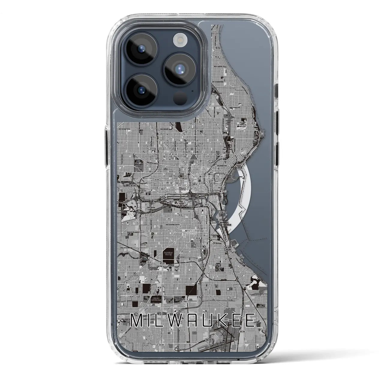 【ミルウォーキー(アメリカ)】地図柄iPhoneケース(MagSafeタイプ)